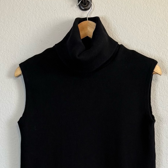 KowTow Black Building Block Rib Roll Neck Sleeveless Dress Minimalist Size XS - Picture 3 of 9